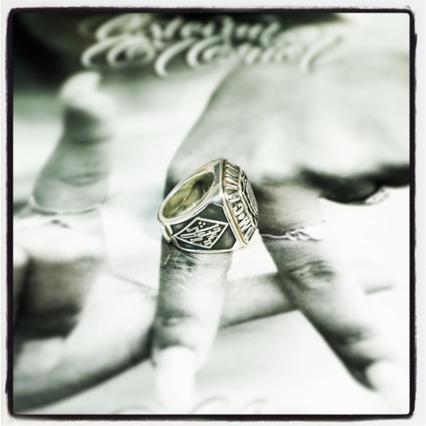 ChinoLoco 925 Solid Silver Heavy Biker Ring