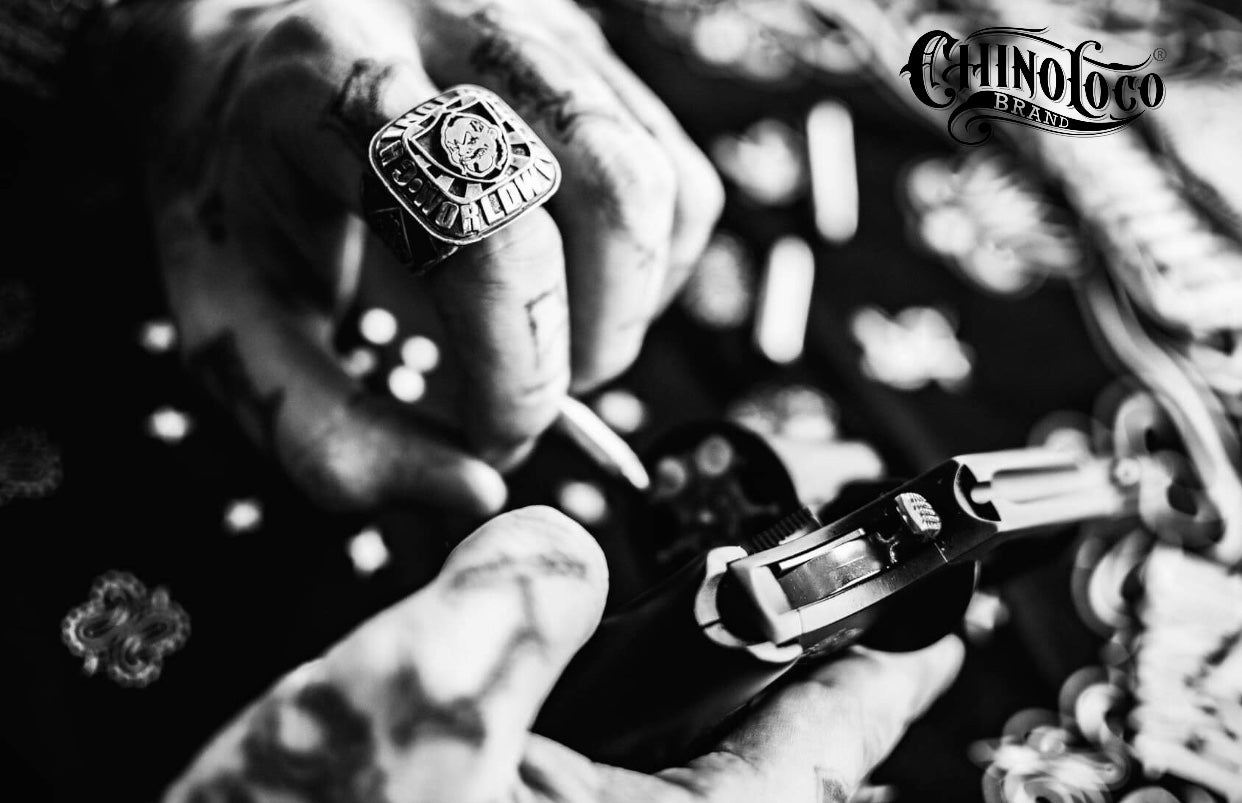 ChinoLoco 925 Solid Silver Heavy Biker Ring