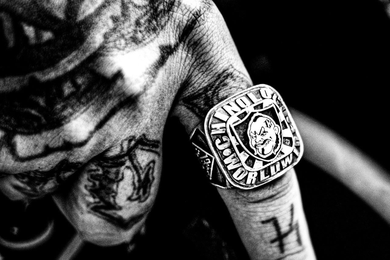 ChinoLoco 925 Solid Silver Heavy Biker Ring