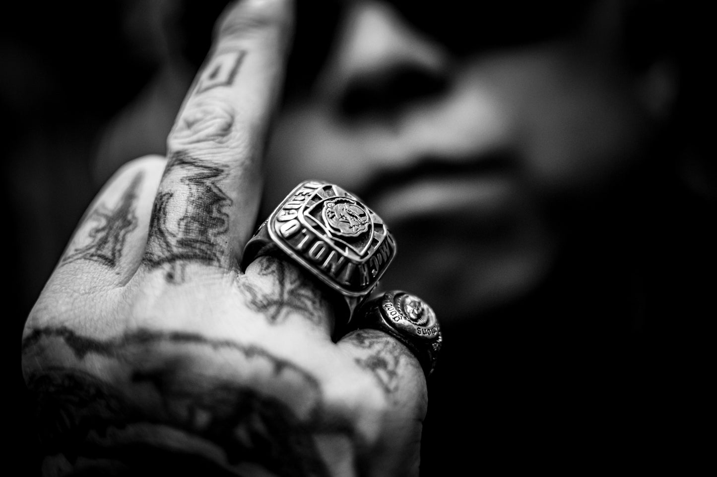 ChinoLoco 925 Solid Silver Heavy Biker Ring