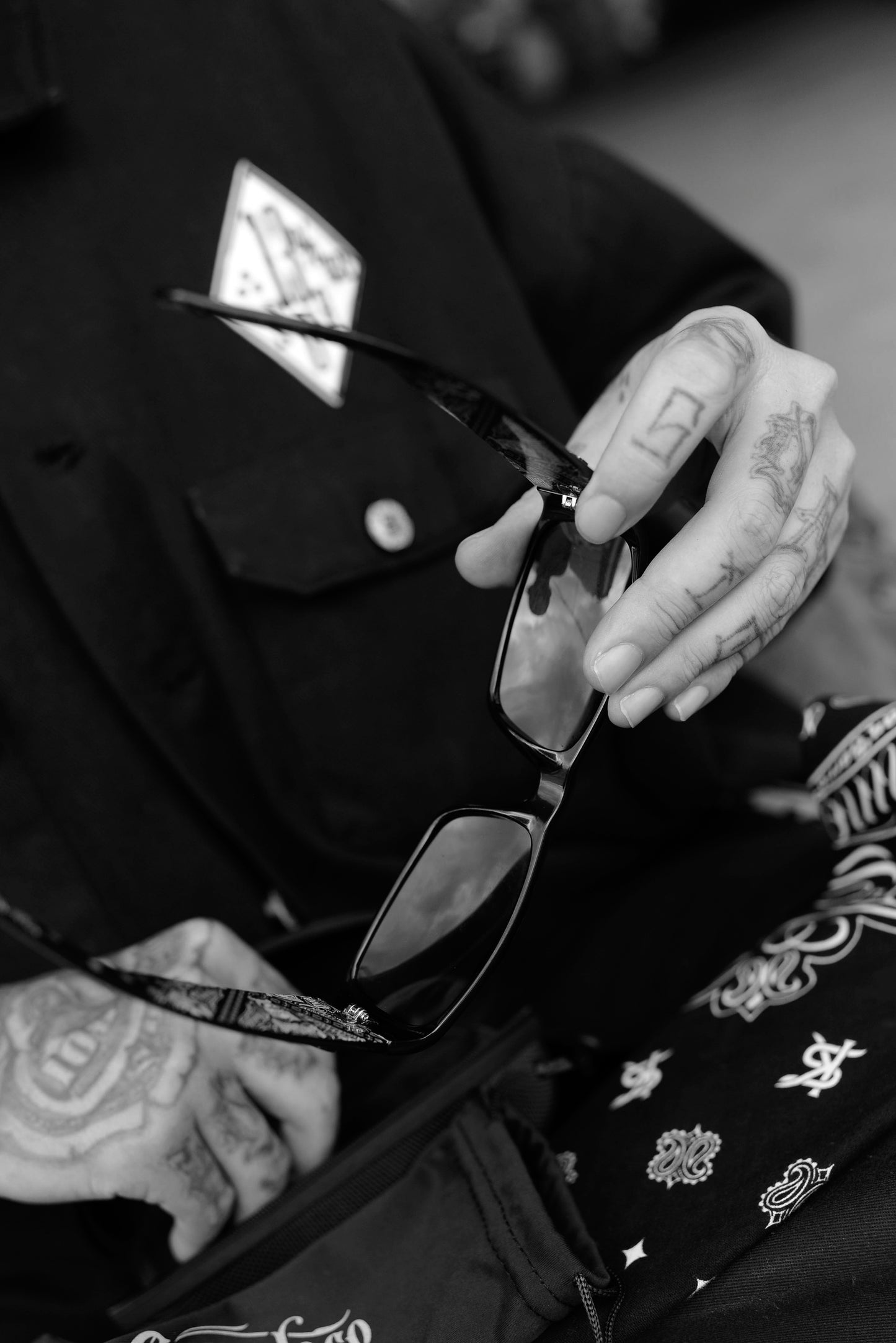 ChinoLoco Biker Shades with Bandana Lining
