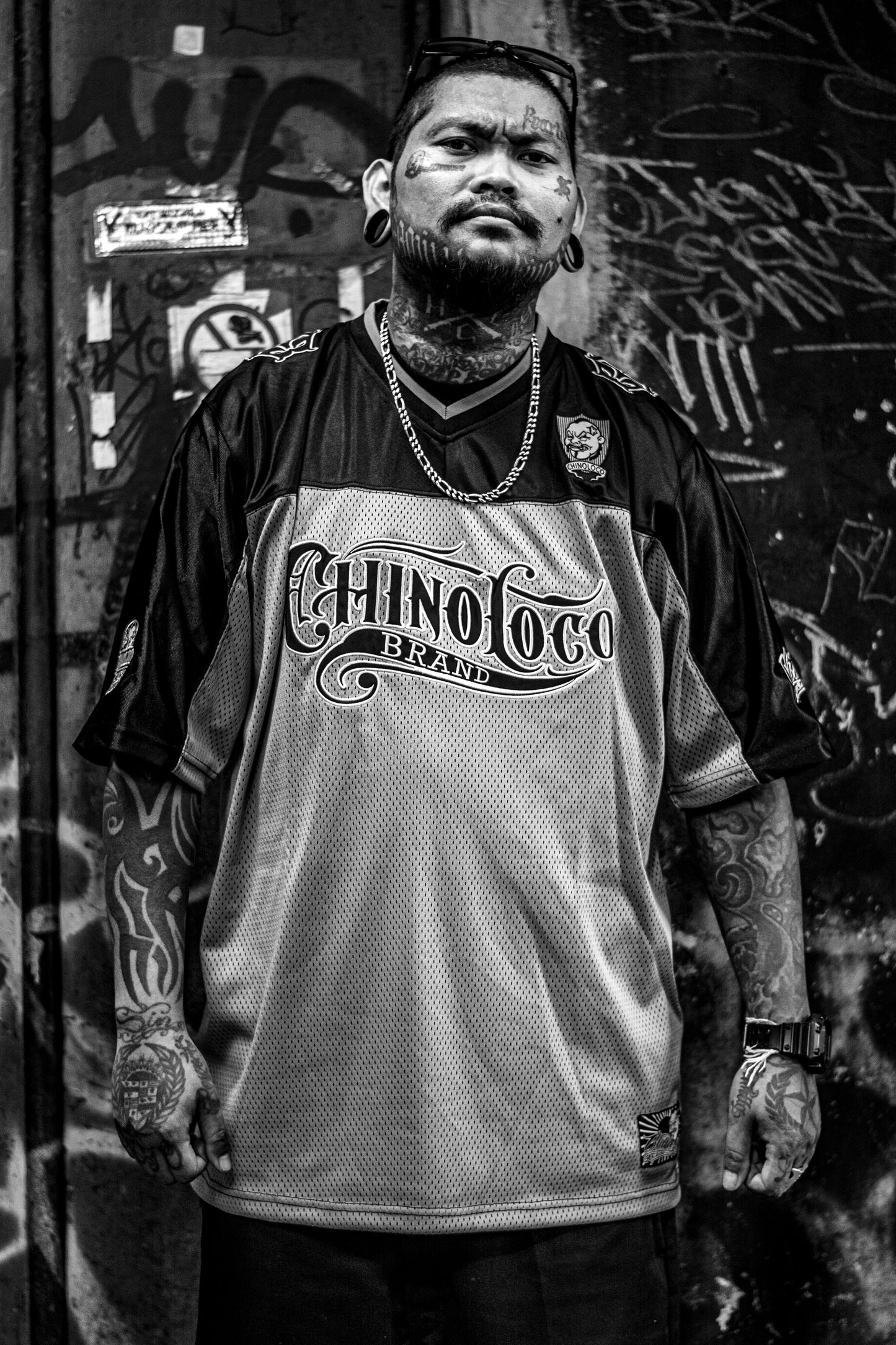ChinoLoco Brand Rugby Jersey – Grey & Black