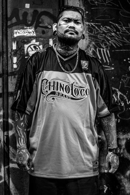 ChinoLoco Brand Rugby Jersey – Grey & Black