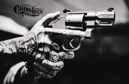 ChinoLoco 925 Solid Silver Heavy Biker Ring