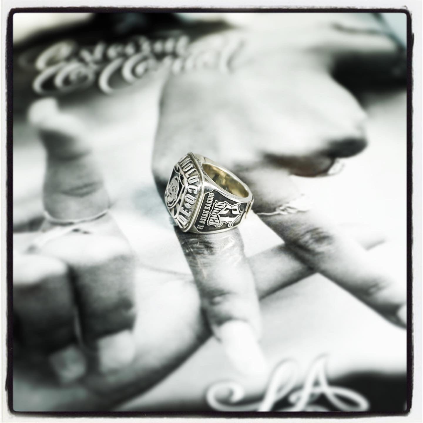 ChinoLoco 925 Solid Silver Heavy Biker Ring