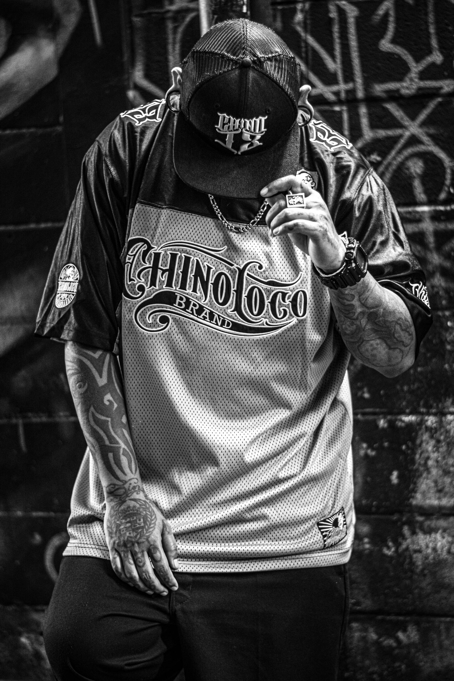 ChinoLoco Brand Rugby Jersey – Grey & Black